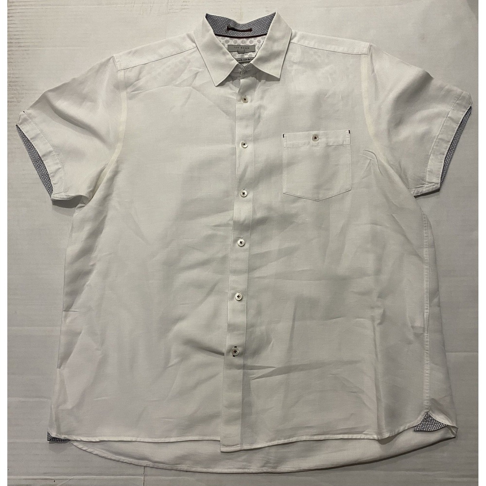 Ted Baker London Mens Short Sleeve Button Down Shirt. Size 5 (XL)